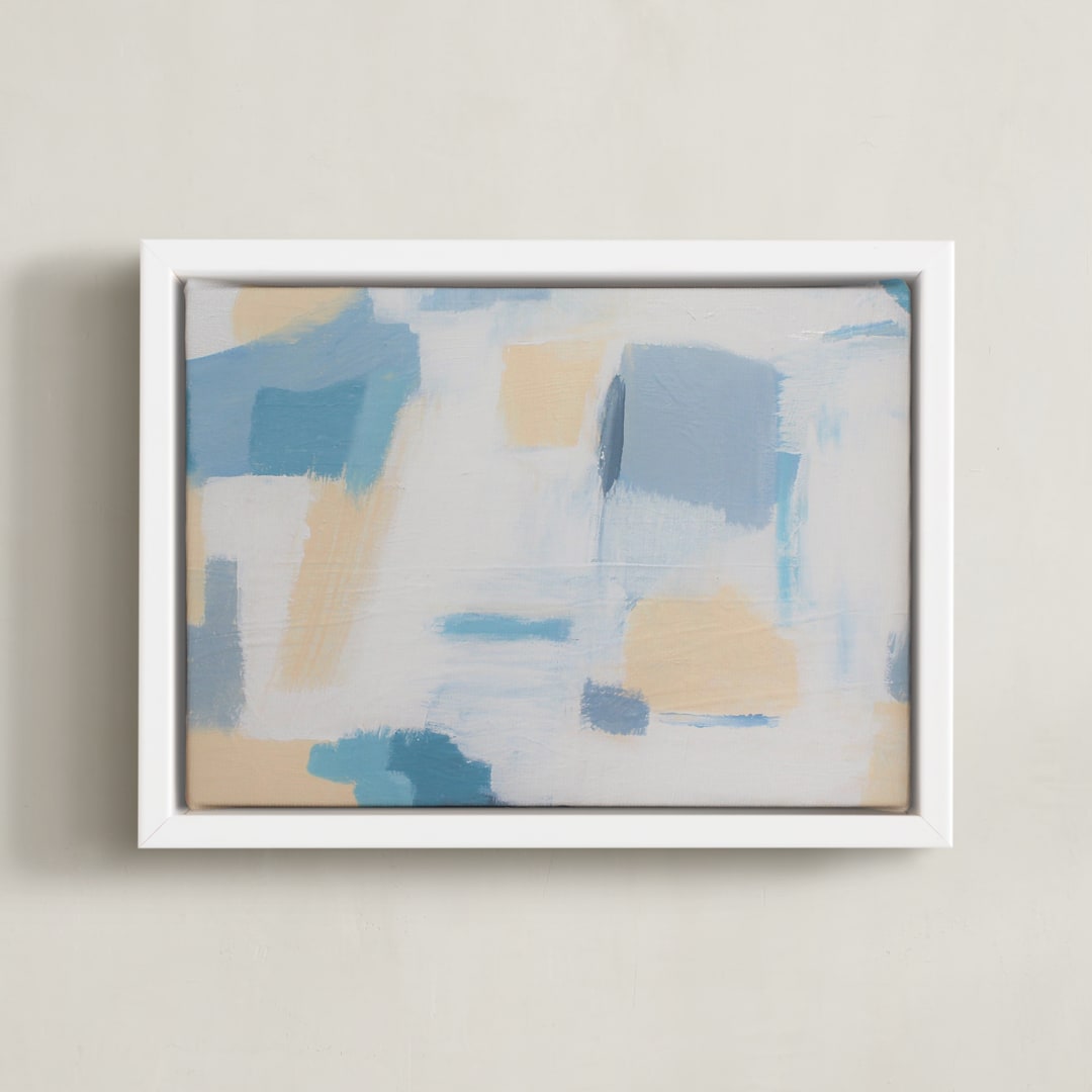 "Seaside Stroll" - Art Print in Beach by Colleen Ehrlich - Framed Canvas