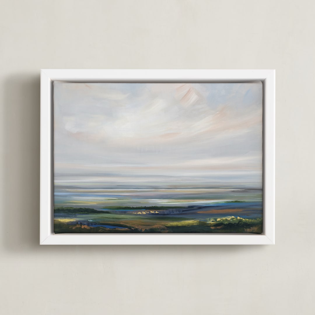"Breathing Space" - Art Print in Rust by Nicole Walsh - Framed Canvas