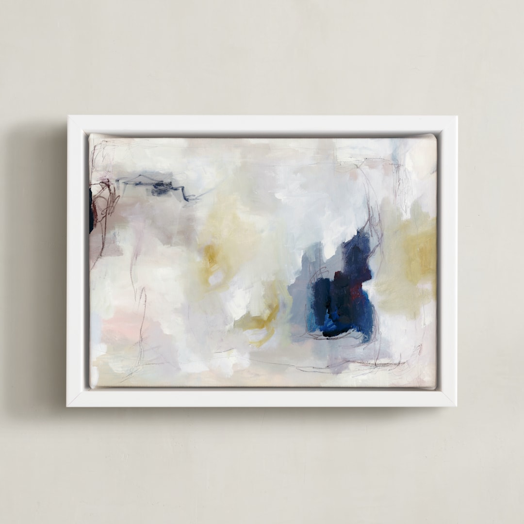 "By Chance" - Art Print in Cloud by Nicoletta Savod - Framed Canvas