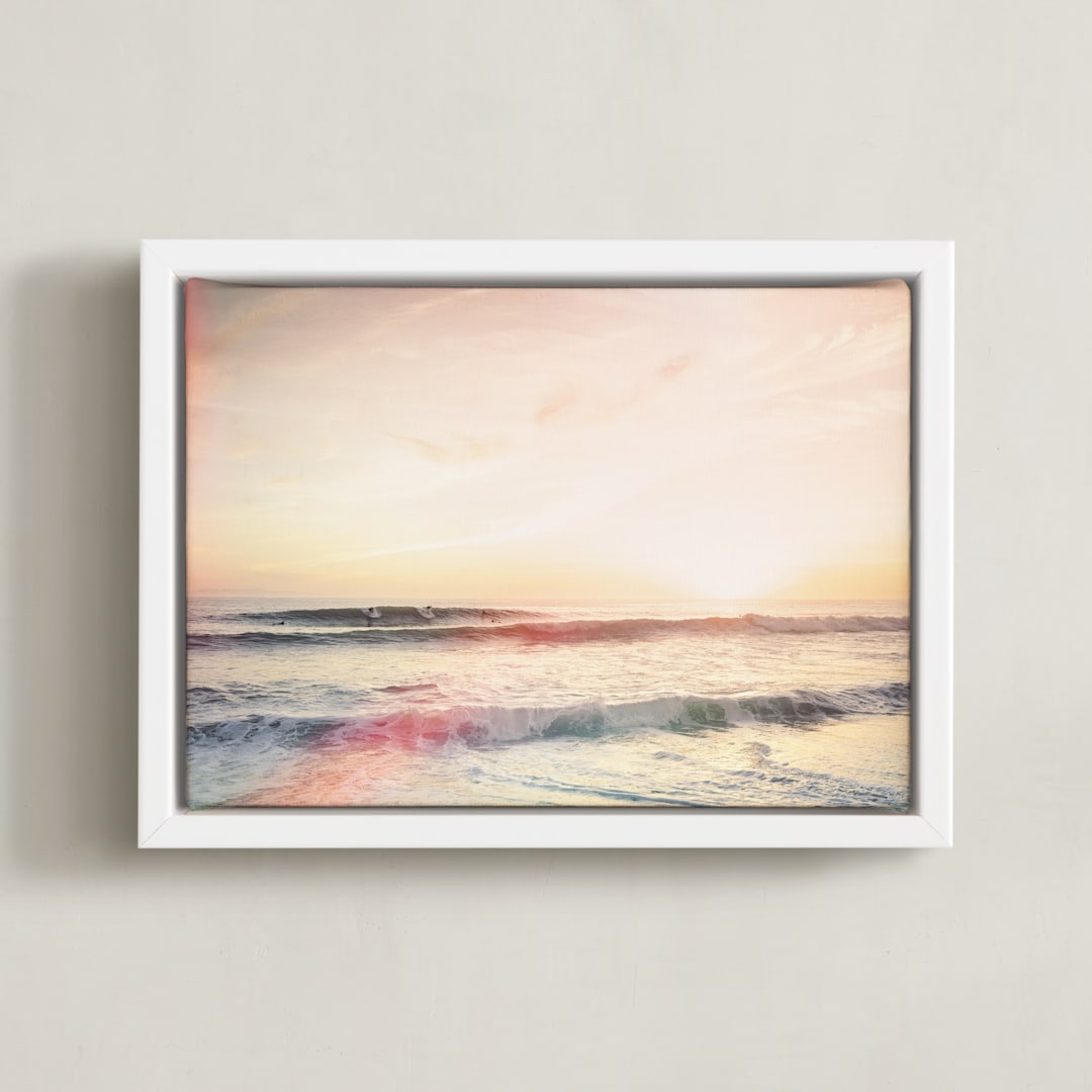 "Beach Affect" - Art Print in lomo by Kamala Nahas - Framed Canvas