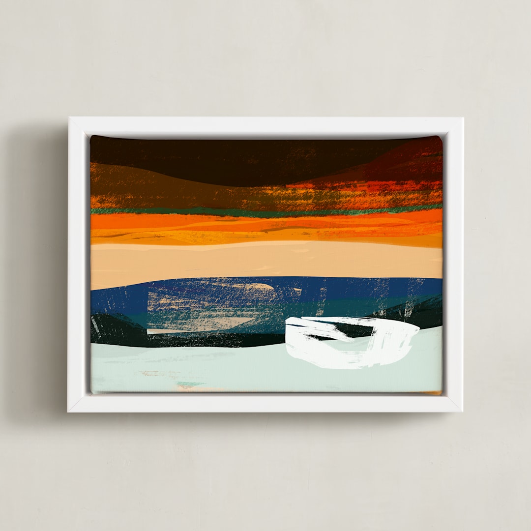 "Solitude" - Art Print in Multi-Colored by Simona Gocan - Framed Canvas