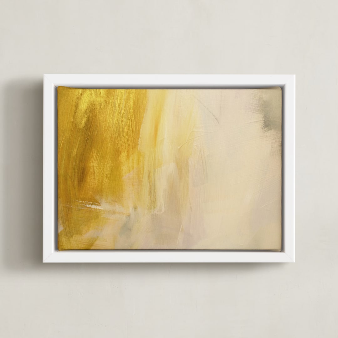 "In Gold" - Art Print in gold lavendar by Nell Waters Bernegger - Framed Canvas