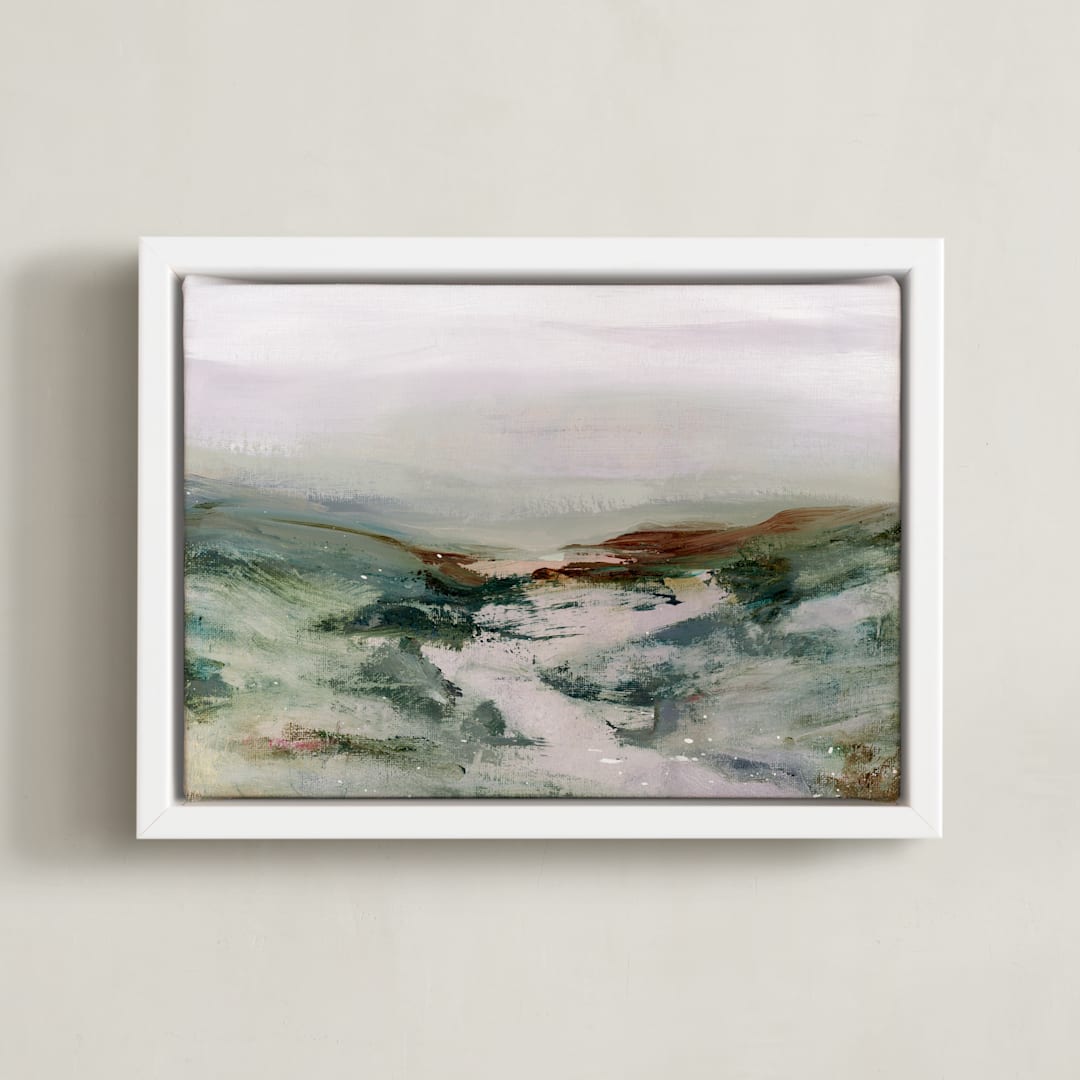 "Green Valley" - Art Print in Prairie by Lindsay Megahed - Framed Canvas