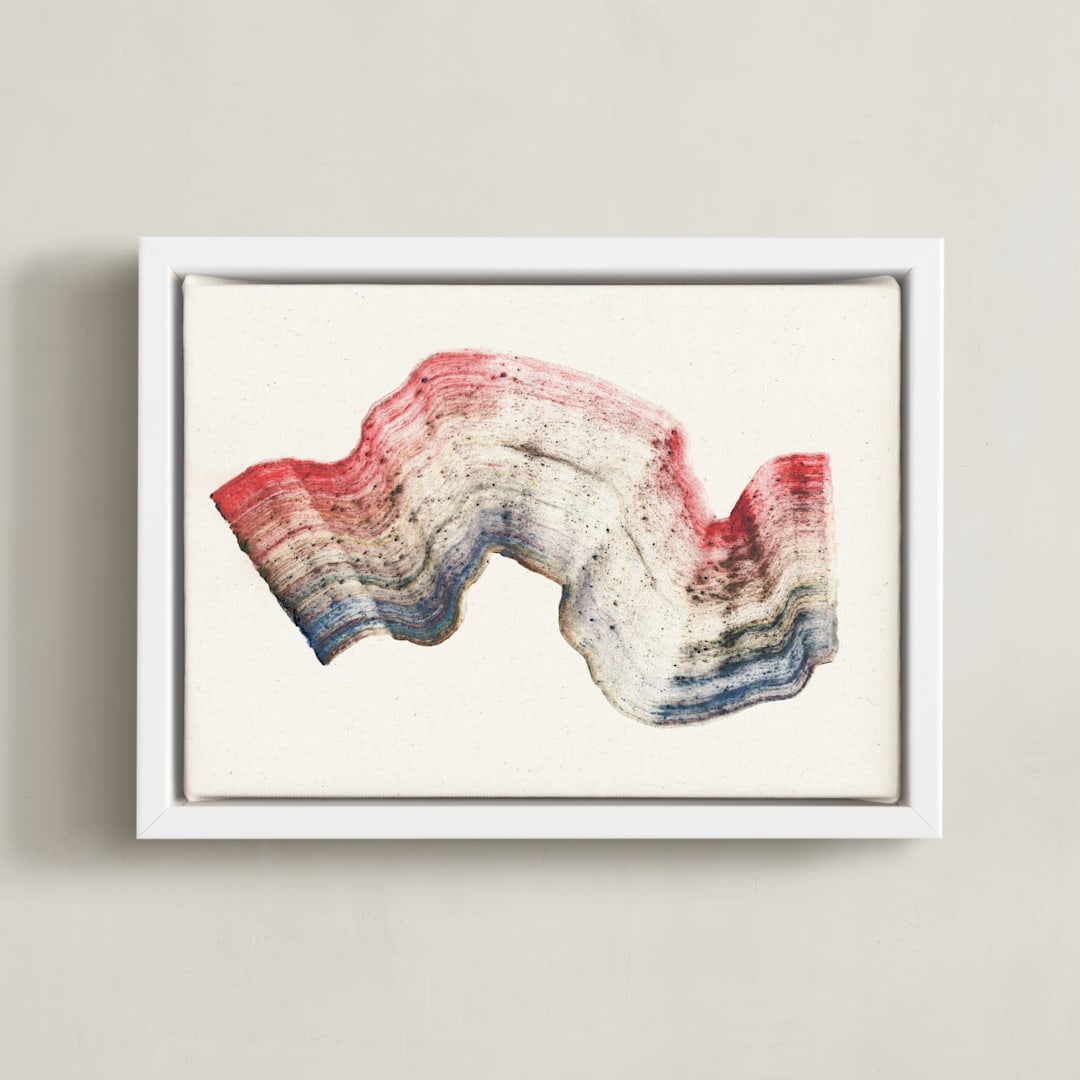 "Tide IV" - Art Print in rainbow by Sumak Studio - Framed Canvas