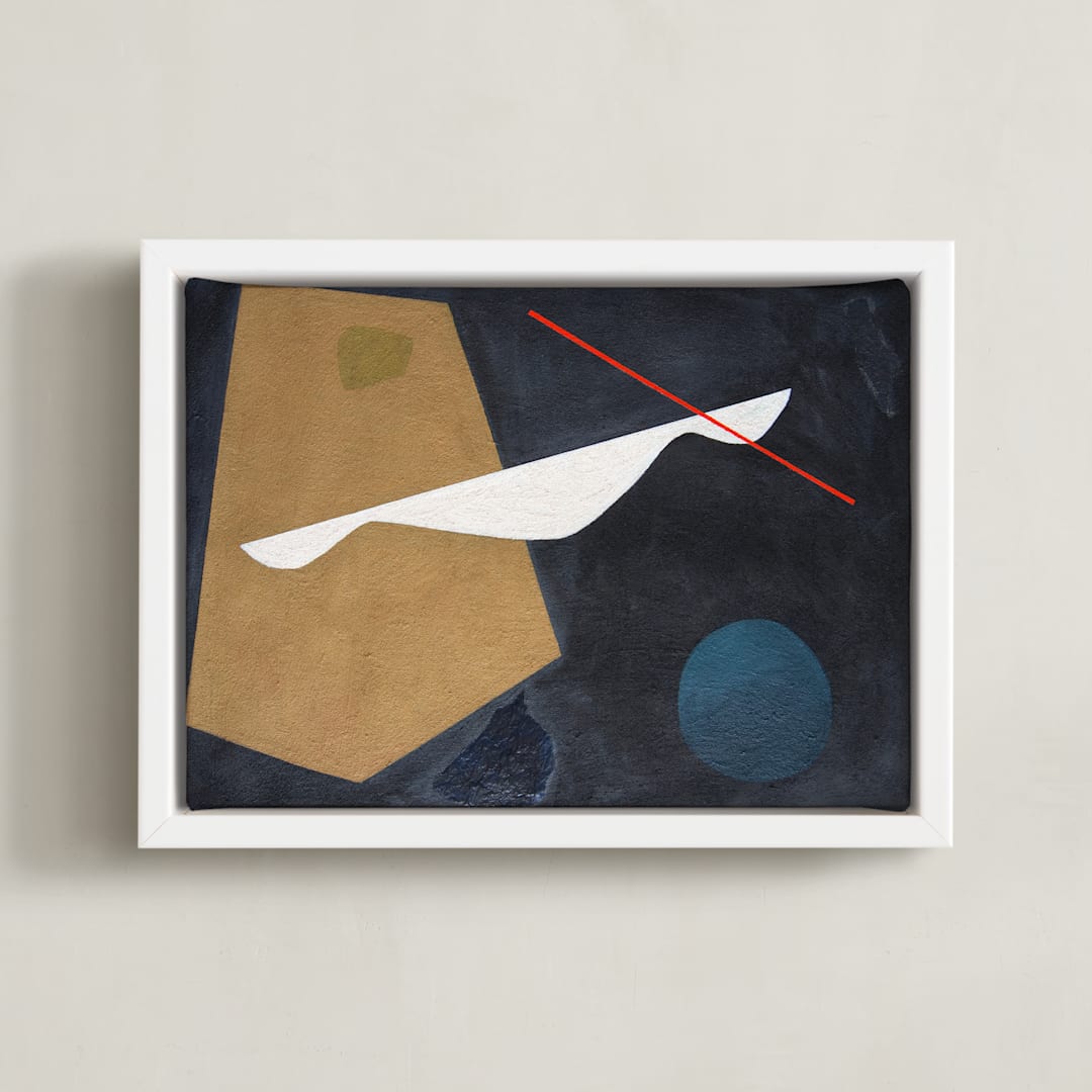 "FOR WANT OF A NAIL" - Art Print in Charcoal by Keren Toledano - Framed Canvas