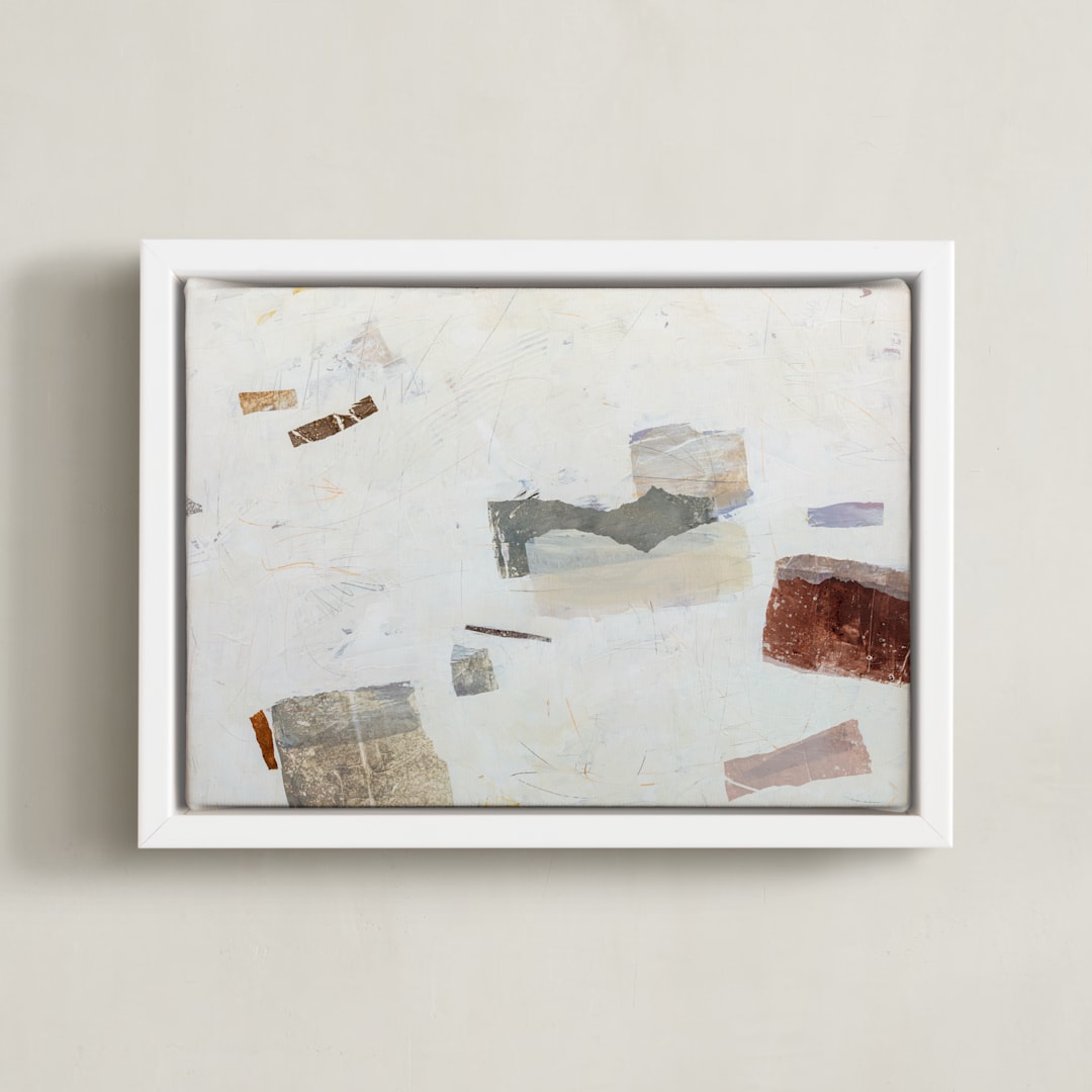 "Seasons Echo" - Art Print in Rusted by Jennifer Daily - Framed Canvas