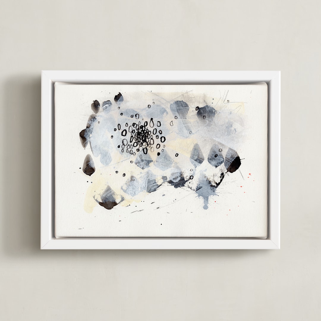 "Magnetic I" - Art Print in Black and White by Elle Claire - Framed Canvas