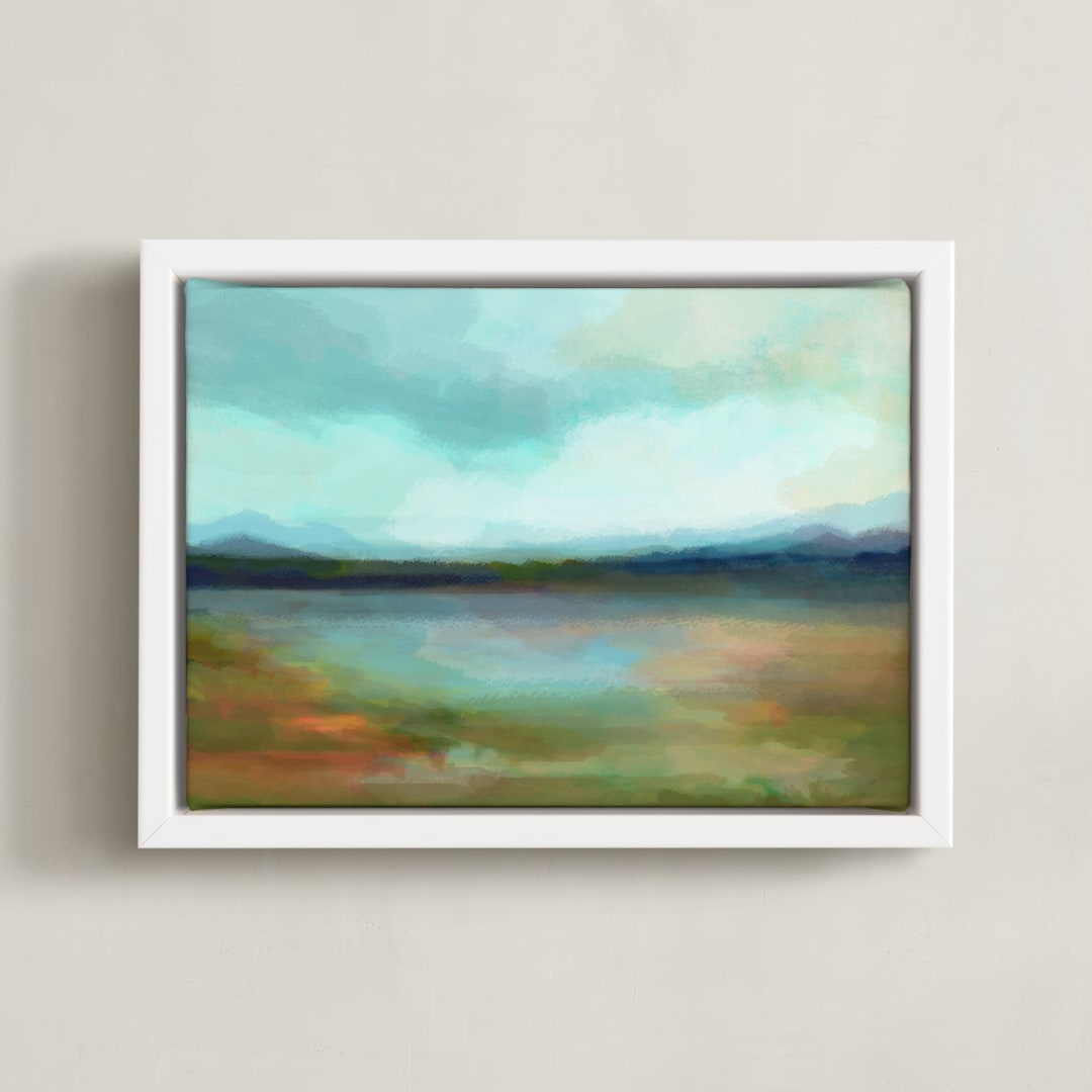 "Days of Blue" - Art Print in Blue Days by AlisonJerry - Framed Canvas