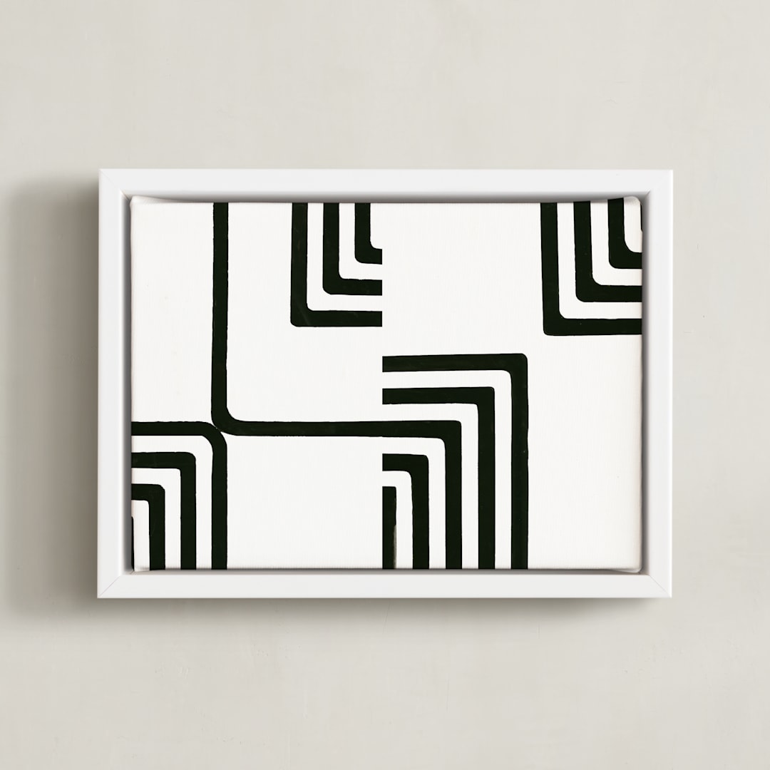 "Edges" - Art Print in Onyx by Bethania Lima - Framed Canvas