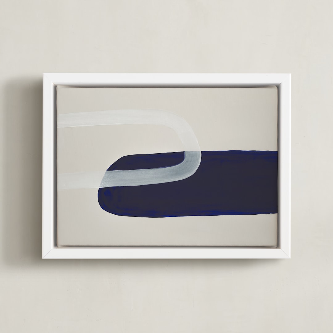 "Pods II" - Art Print in Midnight by Amy Gray - Framed Canvas