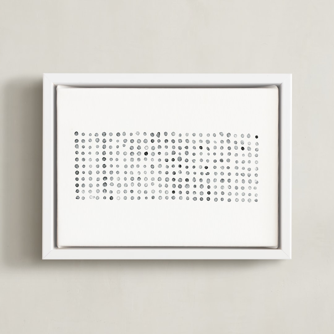 "All of the Things" - Art Print in Storm by Stephanie Nowotarski - Framed Canvas