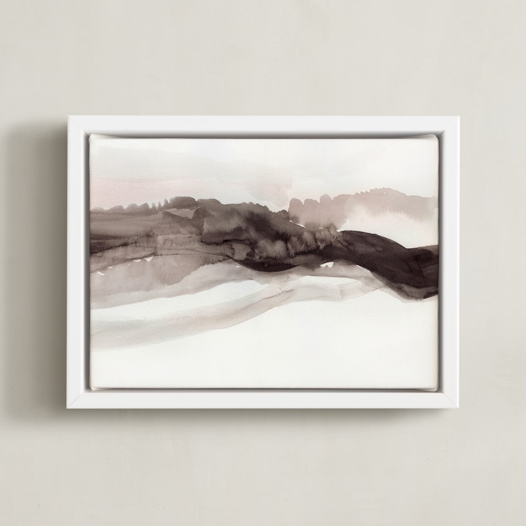 "Softly Layered" - Art Print in Matterhorn by Melanie Severin - Framed Canvas