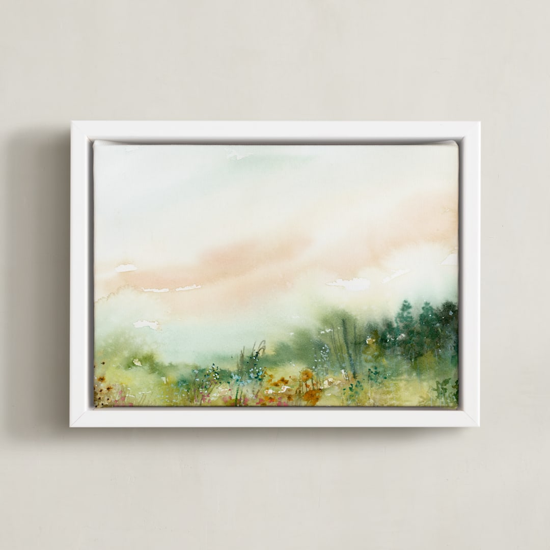 "MeadowLand" - Art Print in Field by Lindsay Megahed - Framed Canvas