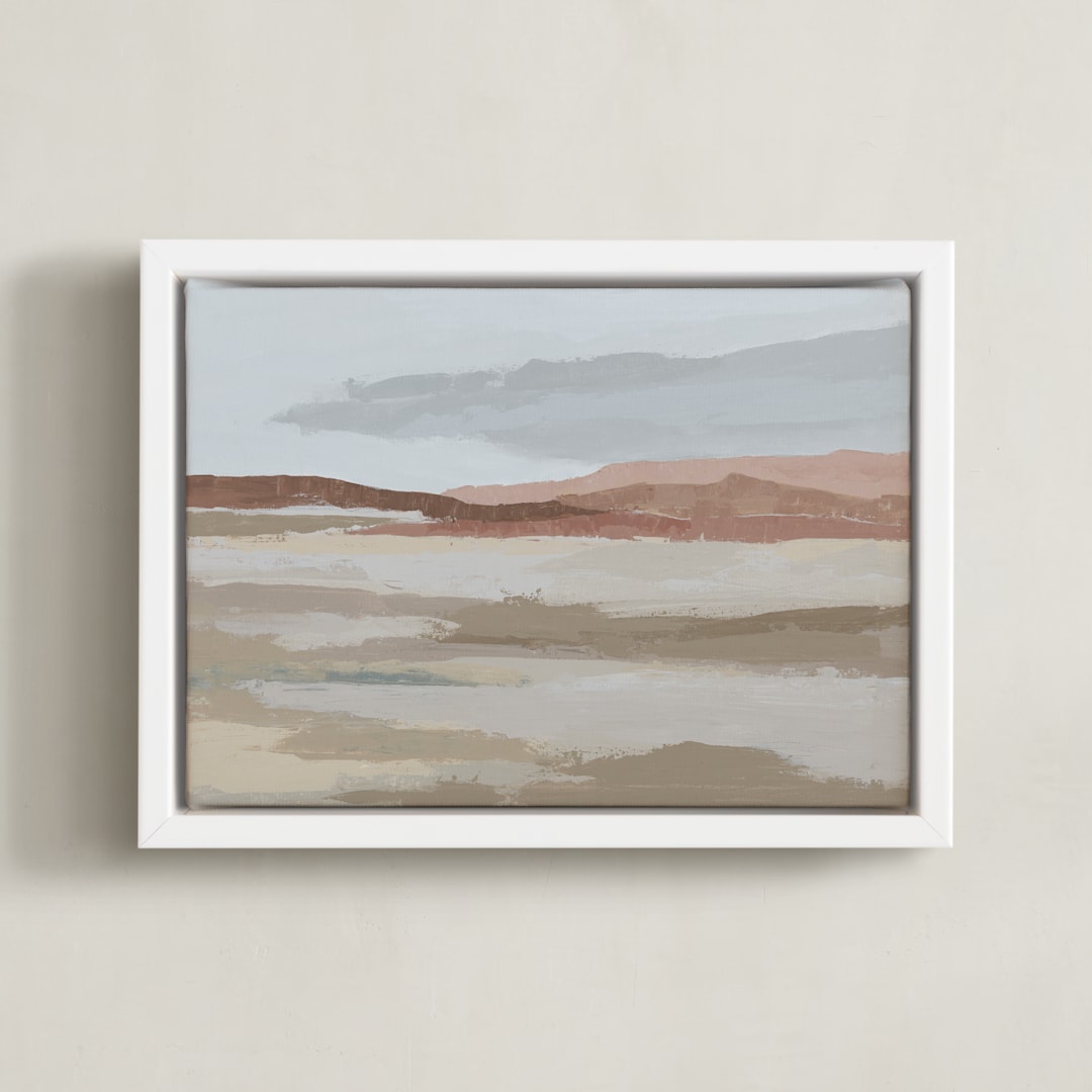 "Blushing Expanse" - Art Print in Expanse by Kati Ramer - Framed Canvas