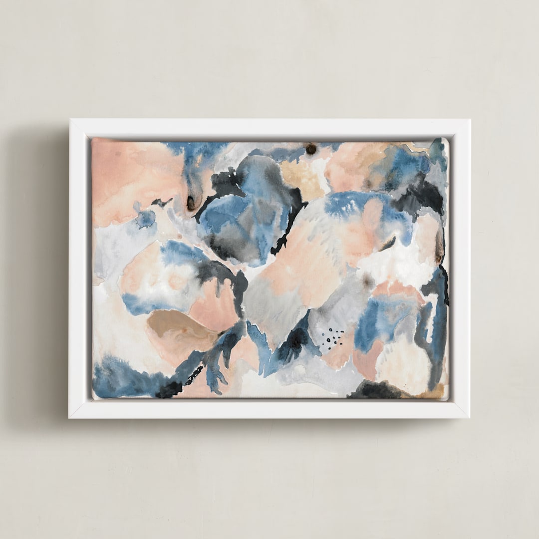 "Lake View South Carolina" - Art Print in lake blue by Erika Firm - Framed Canvas