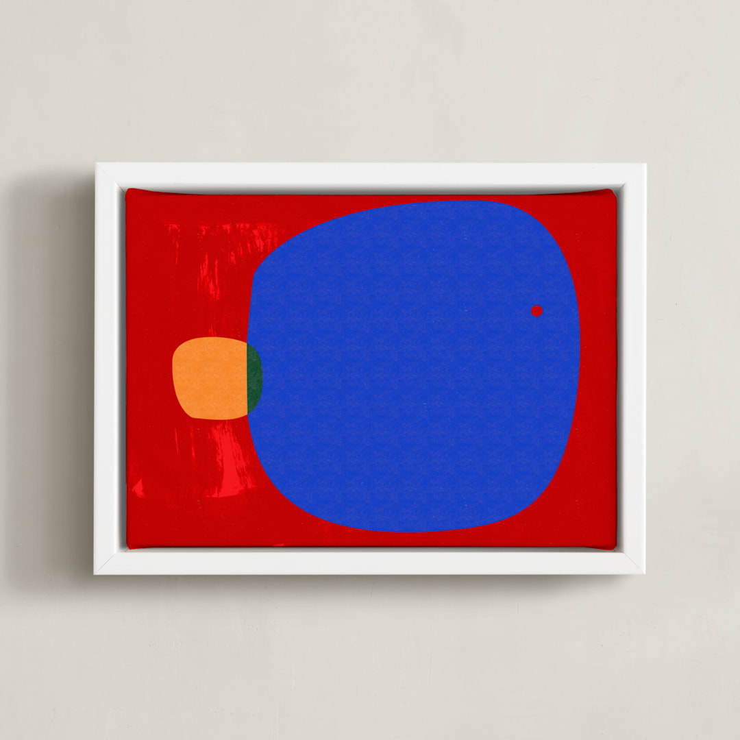 "Organics_5_1_A" - Art Print in Crimson by Alain Castoriano - Framed Canvas
