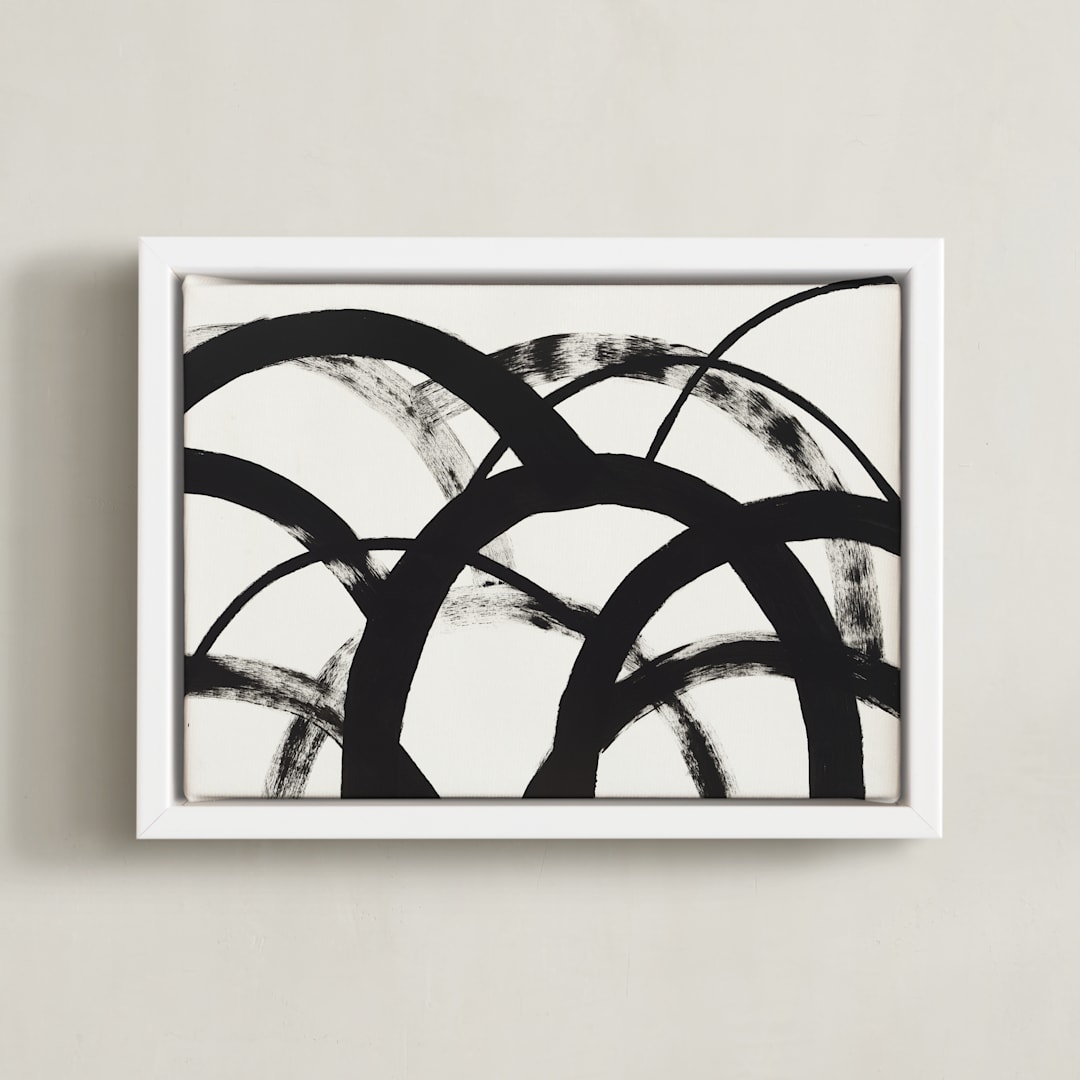 "Mountain Shadows No. 2" - Art Print in Shadow Black by Christina Flowers - Framed Canvas