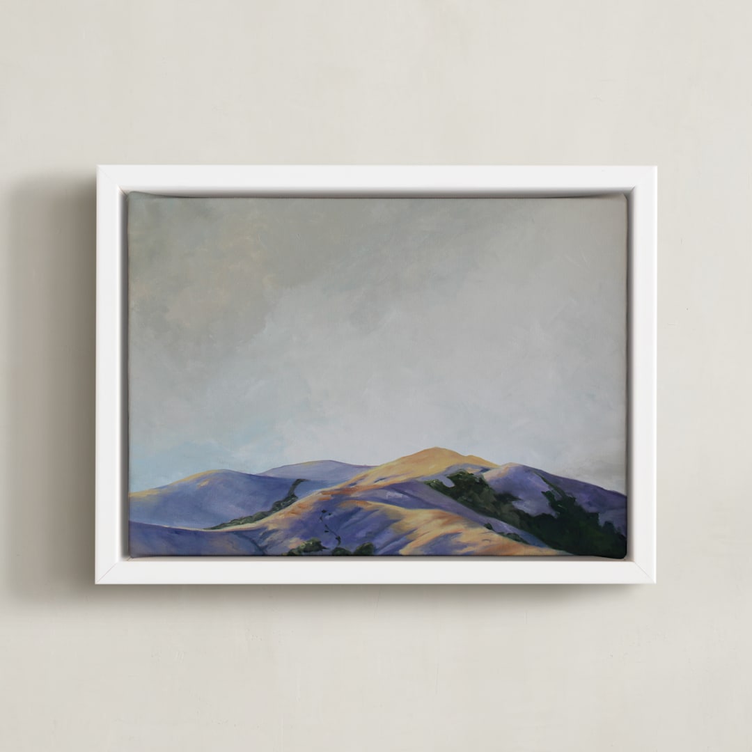 "Marin Glow" - Art Print in lapis by Amanda Phelps - Framed Canvas