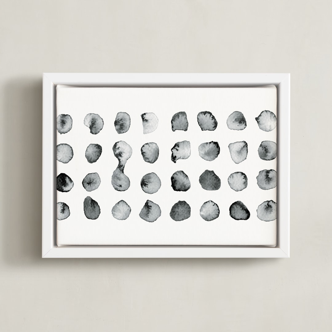 "Calculation" - Art Print in Black and White by Stephanie Nowotarski - Framed Canvas