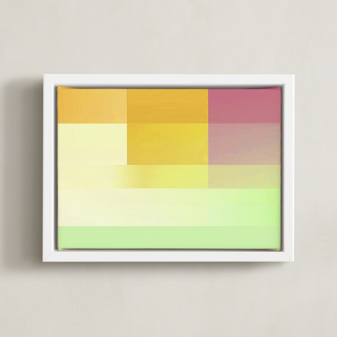 "gradients of color" - Art Print in yellow by Baumbirdy - Framed Canvas