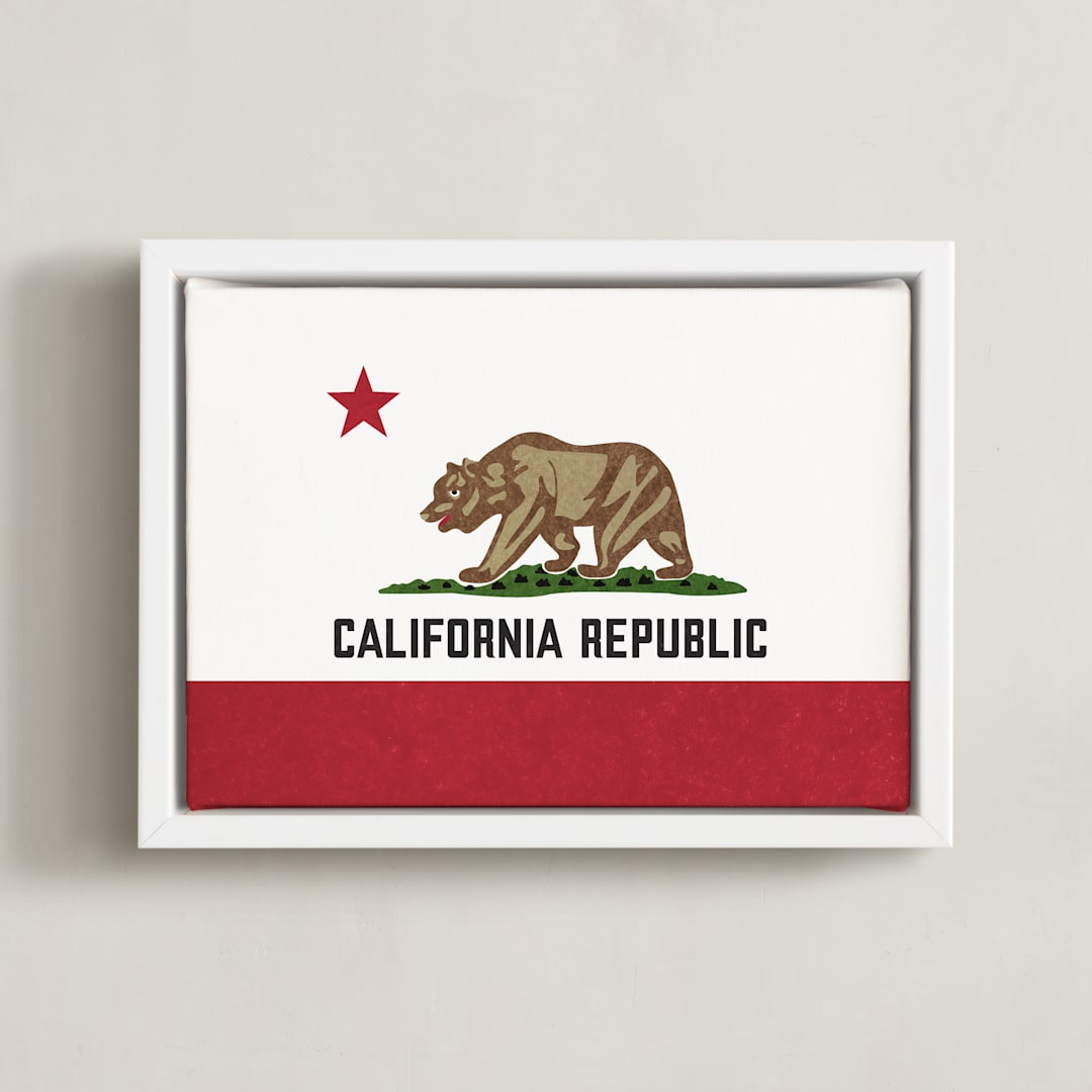 "California Flag" - Art Print in California by Erin Deegan - Framed Canvas