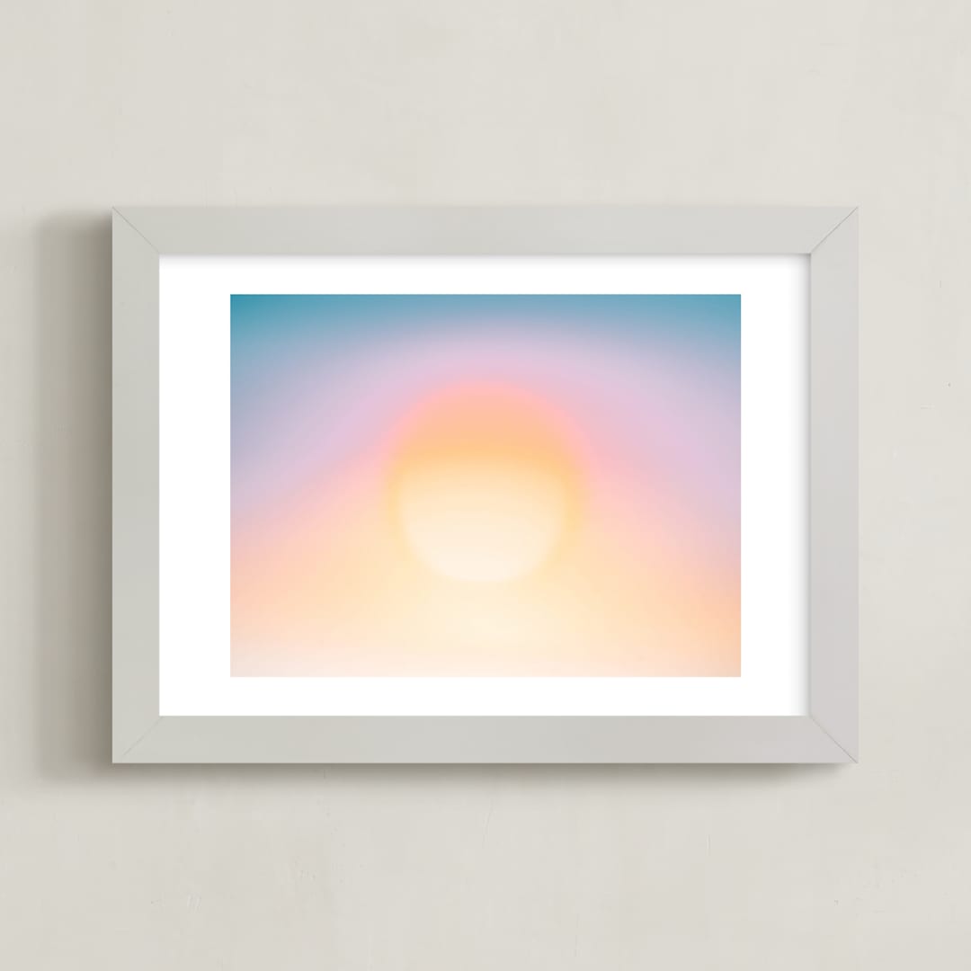 "solaris II" - Art Print in sunset by Kamala Nahas - Framed