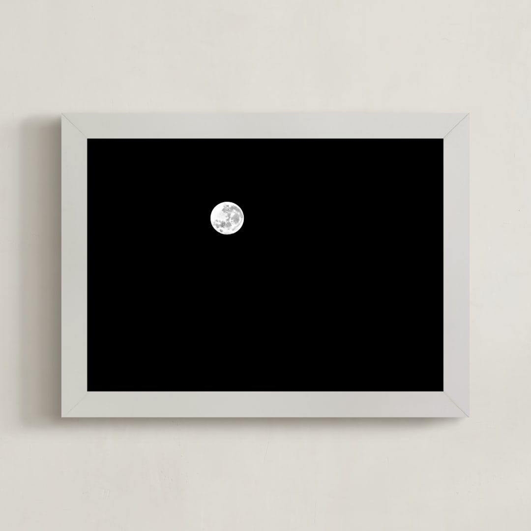 "Nola Super Moon" - Art Print in Night Black by Mary Ann Glynn-Tusa - Framed