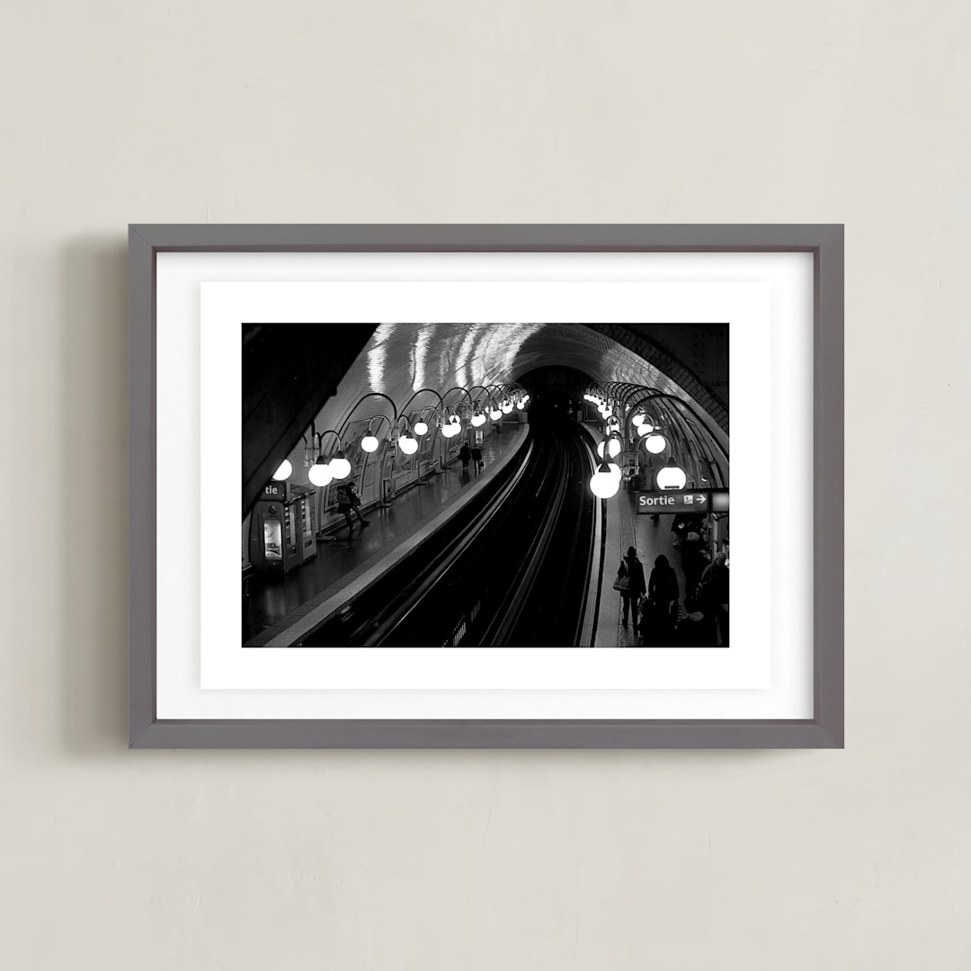 "Cite" - Art Print in Black & White by 1885 Atelier - Framed
