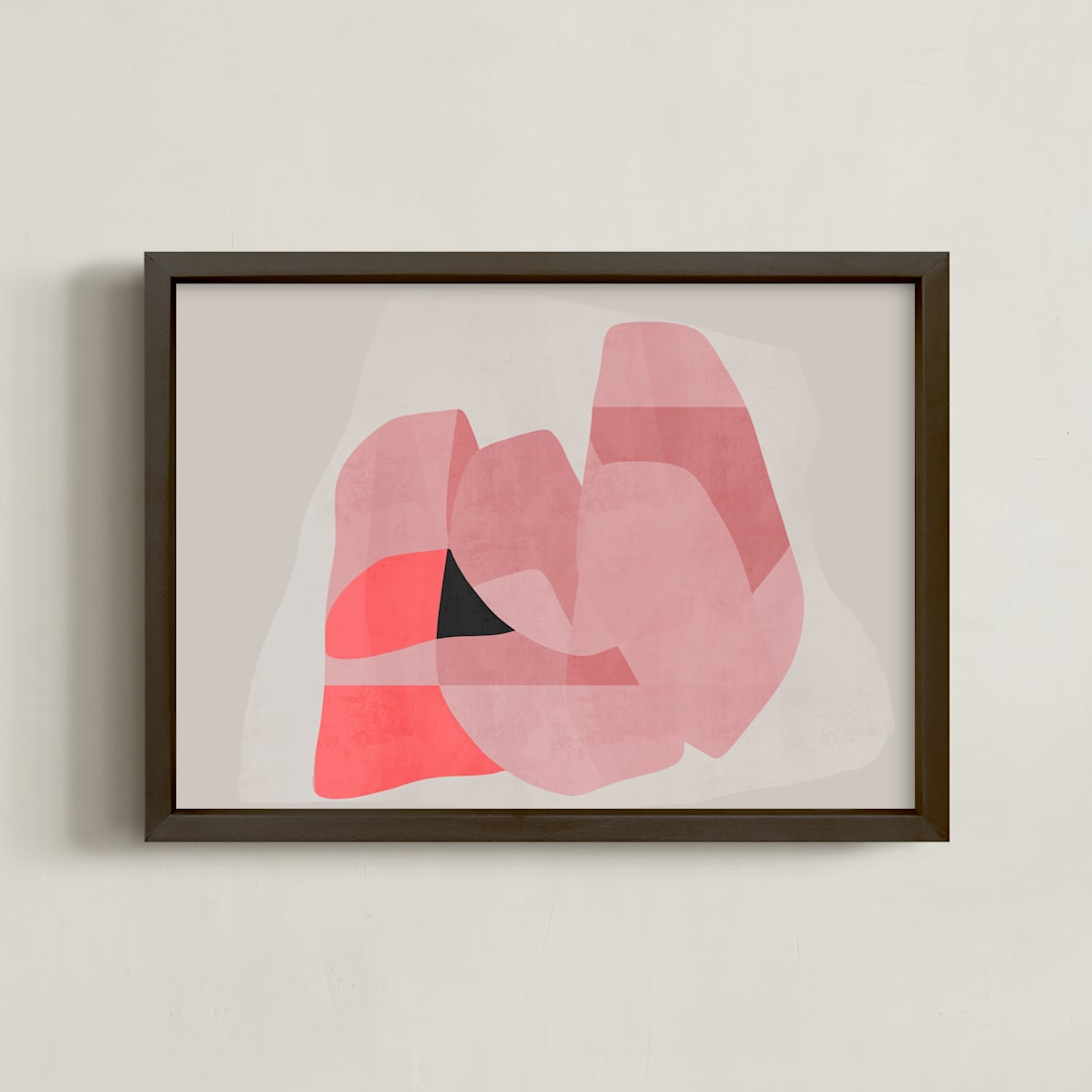 "lean on me" - Art Print in hug by Maja Cunningham - Framed
