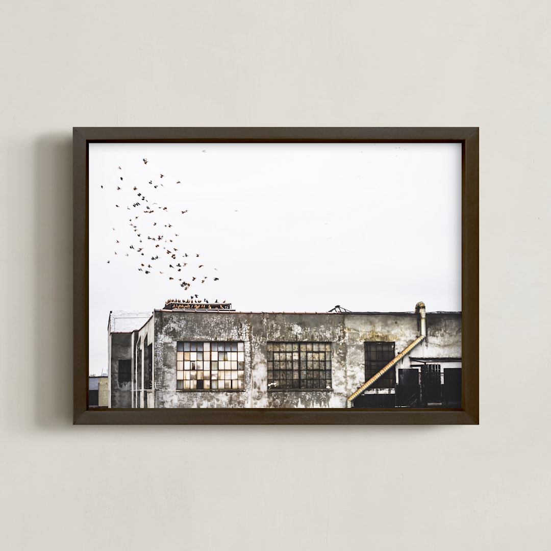 "Brooklyn" - Art Print in Winter White by Kaitlin Rebesco - Framed