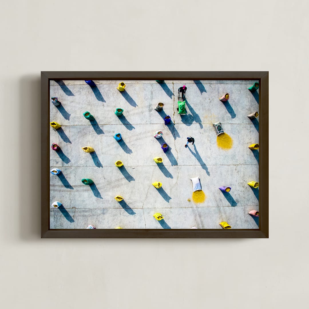 "Palay" - Art Print in Blue Tones by Hello Sophie Design Lab - Framed