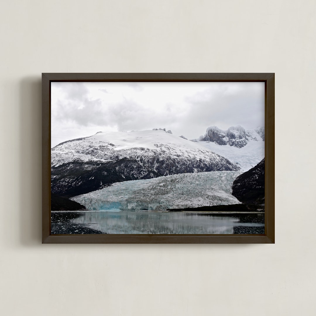 "Ice Field" - Art Print in snow grey by Jeff Vilkin - Framed