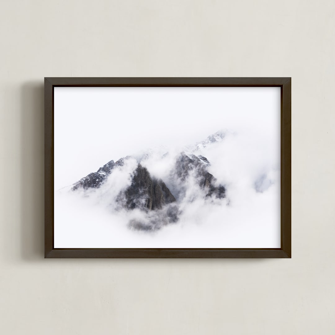"Top Of The World" - Art Print in Cloud White by GeekInk Design - Framed