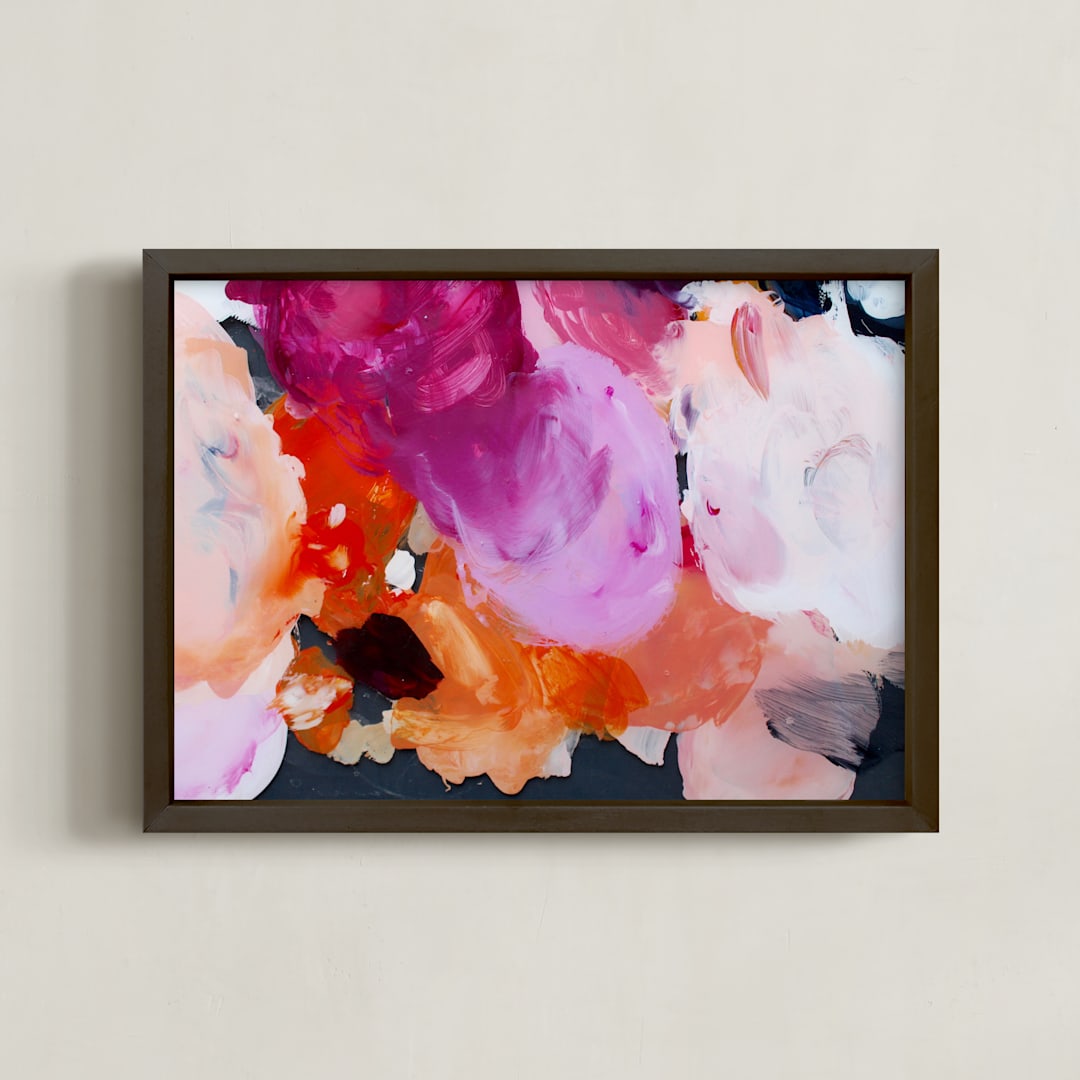 "Poppy Palette" - Art Print in Poppy by Katie Craig - Framed