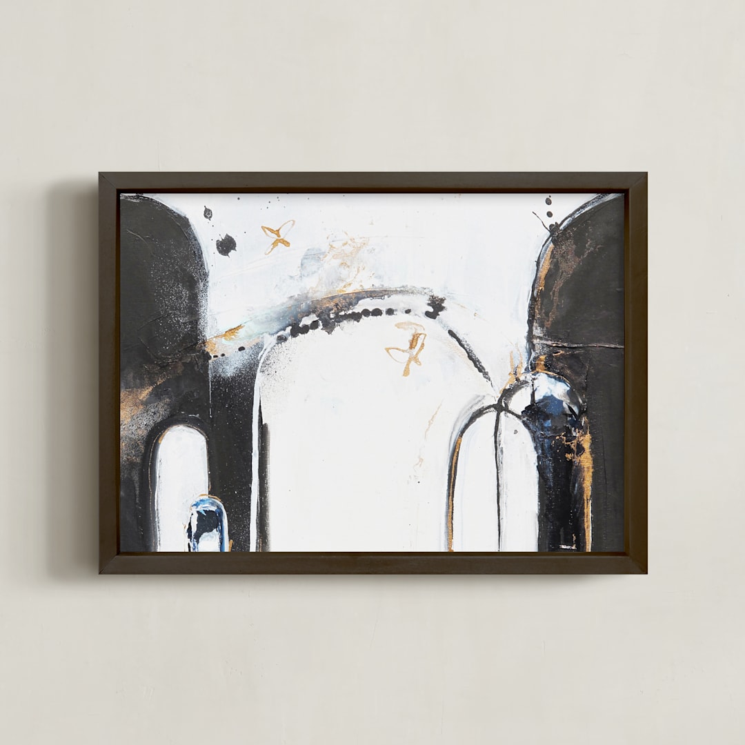 "Porto Passageways" - Art Print in Night by Jeannine Chanin Penn - Framed