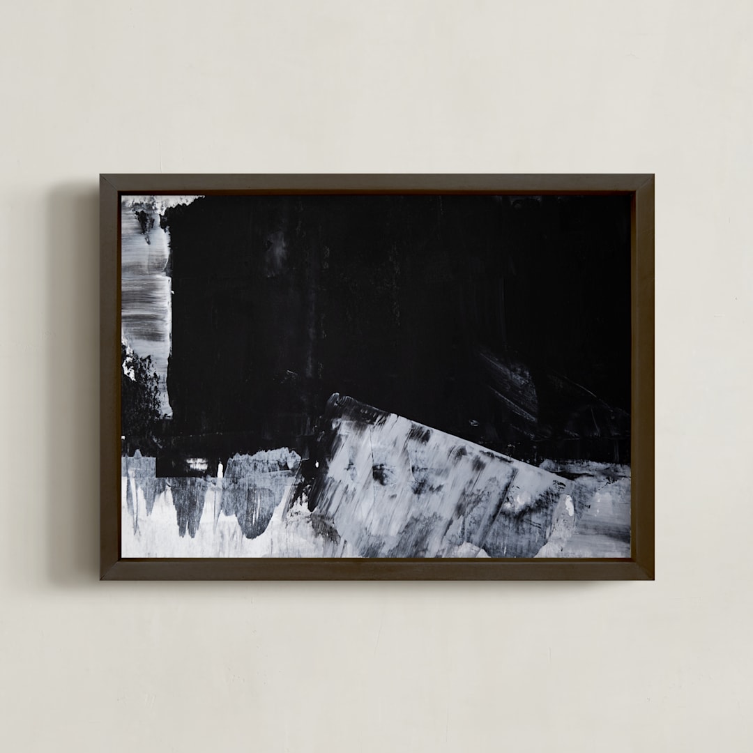 "Sketch 6" - Art Print in Black & White by Sara Kraus - Framed