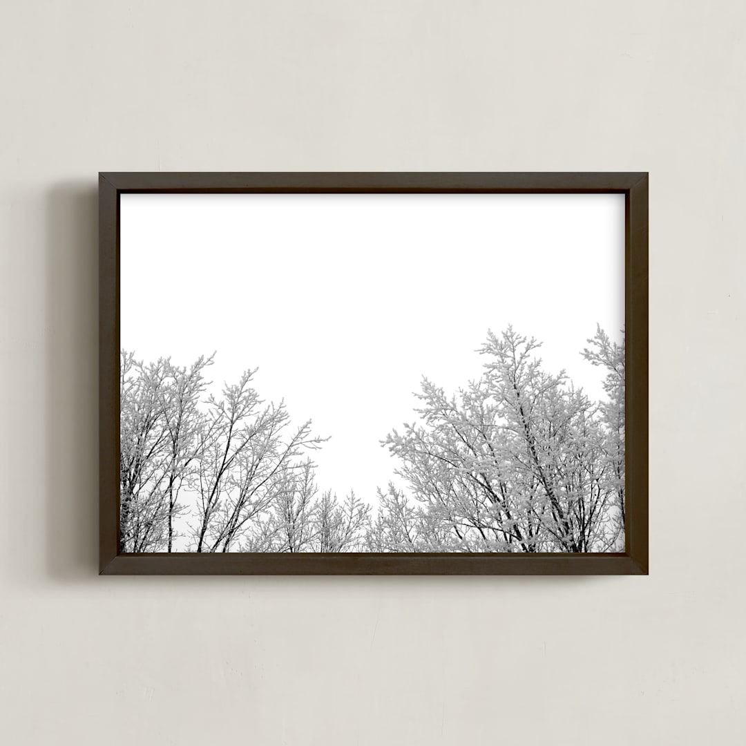 "Frosted Afternoon" - Art Print in Frosted White by Three Wings North - Framed