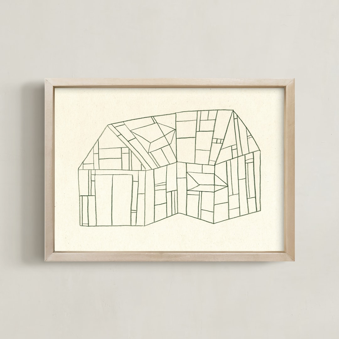 "greenhouse II" - Art Print in leaf by Sumak Studio - Framed