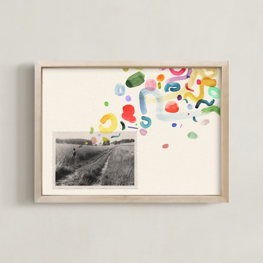 "Daydreaming I" - Art Print in Ivory by Sumak Studio - Framed