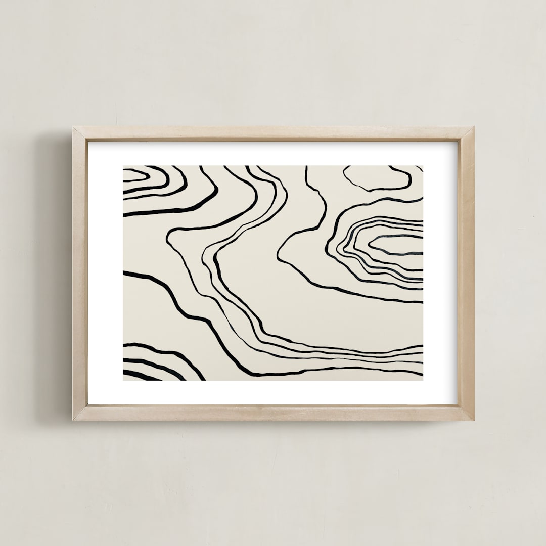 "Walkabout" - Art Print in Paperwhite by Kelly Johnston - Framed