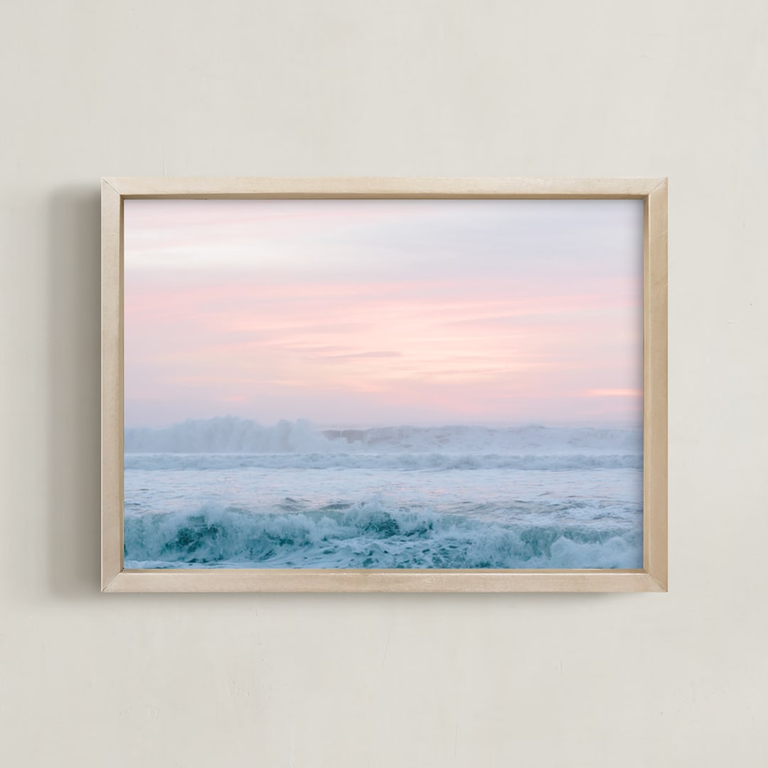 "Davenport Dreams" - Art Print in Serenity by Janel Galvez - Framed