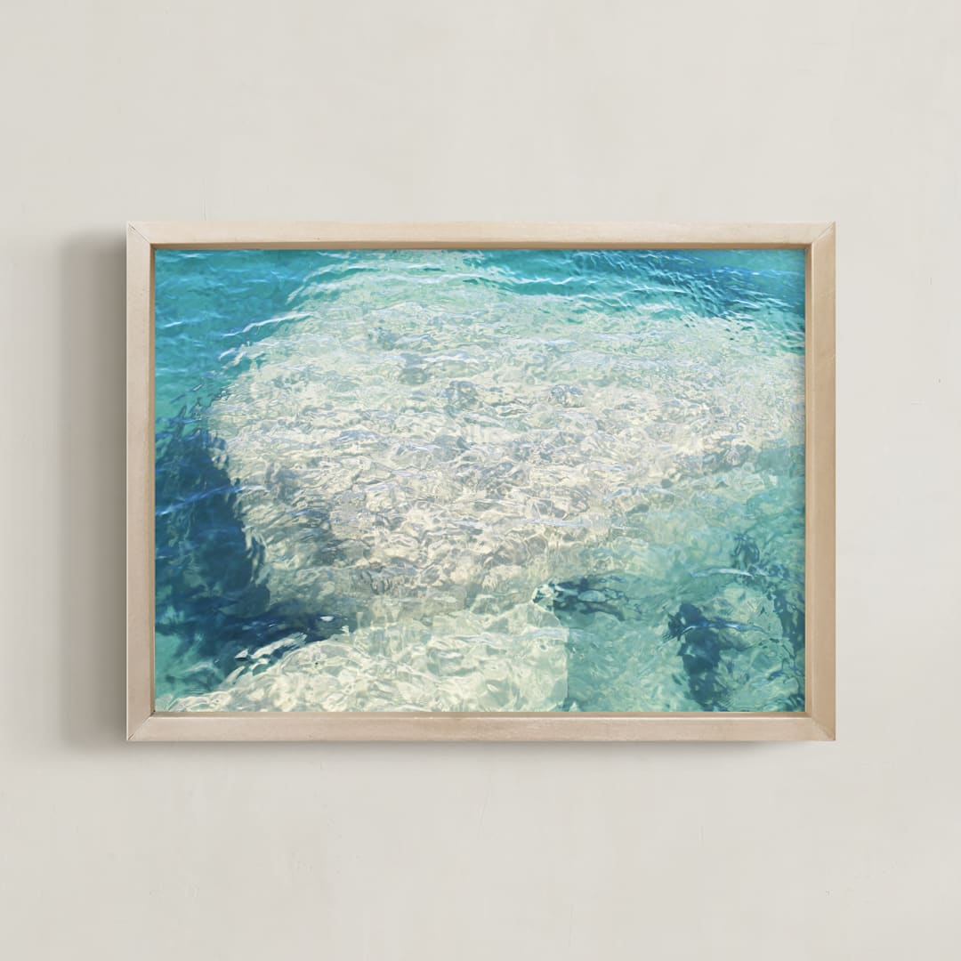 "Above and Below" - Art Print in Madeline Blue by Karen Kaul - Framed