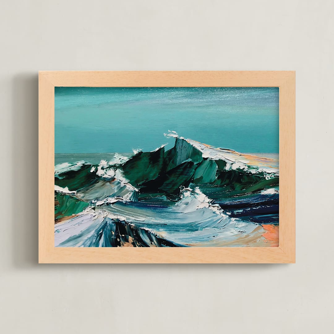 "Prevail I" - Art Print in Ocean Sky by Jamie Peterson - Framed
