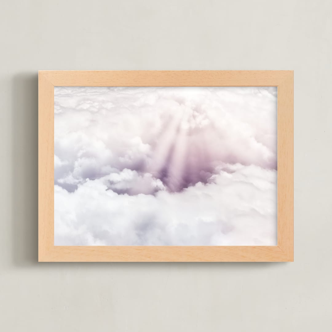 "Beyond The Clouds" - Art Print in Lilac by Alicia Youngken - Framed