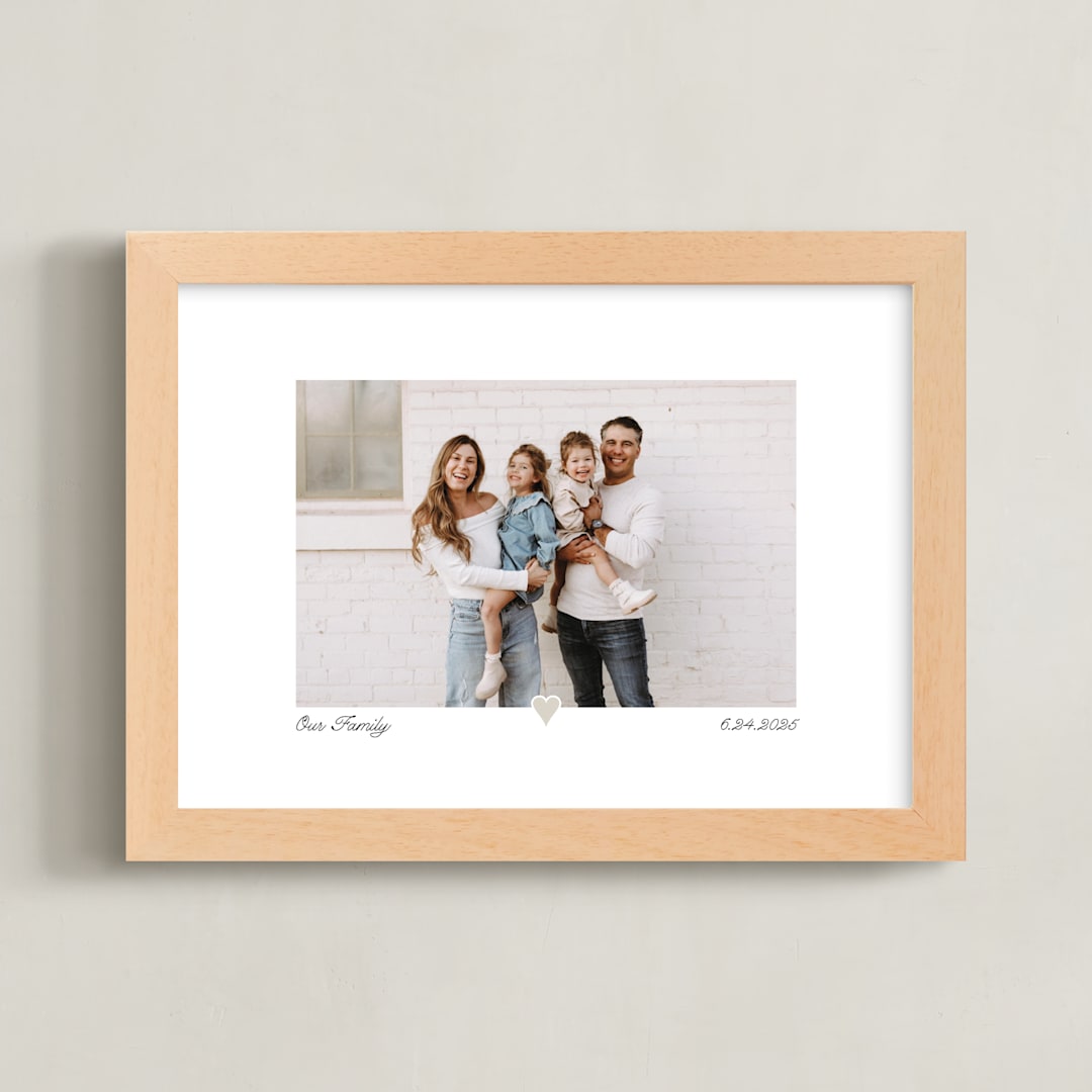 "With a Heart: Landscape Framed Photo" - Framed Photo in Taupe by Laura Hamm - Framed