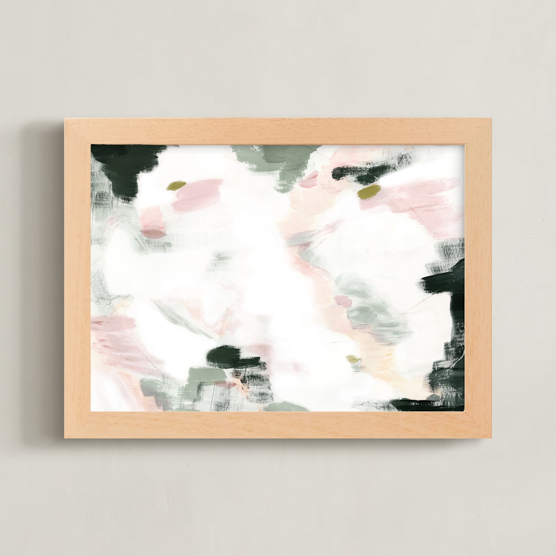 "Mystic 2" - Art Print in Peach by Melanie Severin - Framed