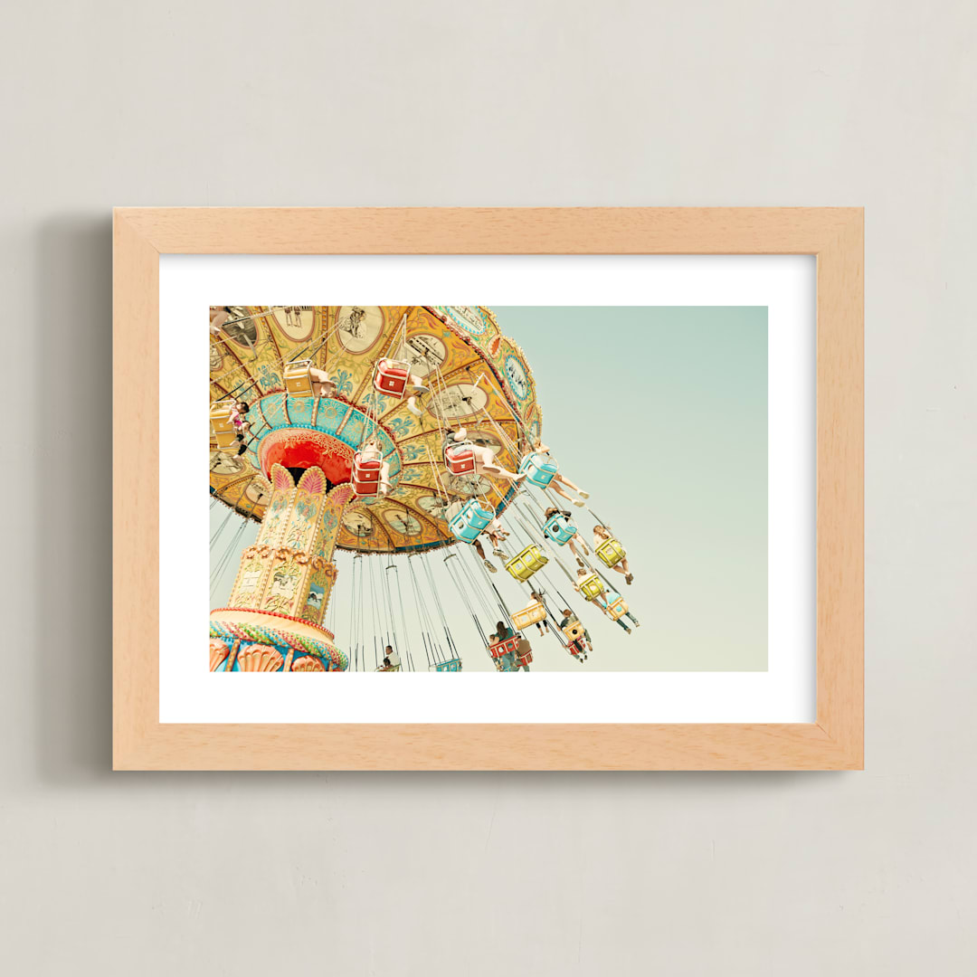 "You Spin Me" - Art Print in Mint Green by Irene Suchocki - Framed