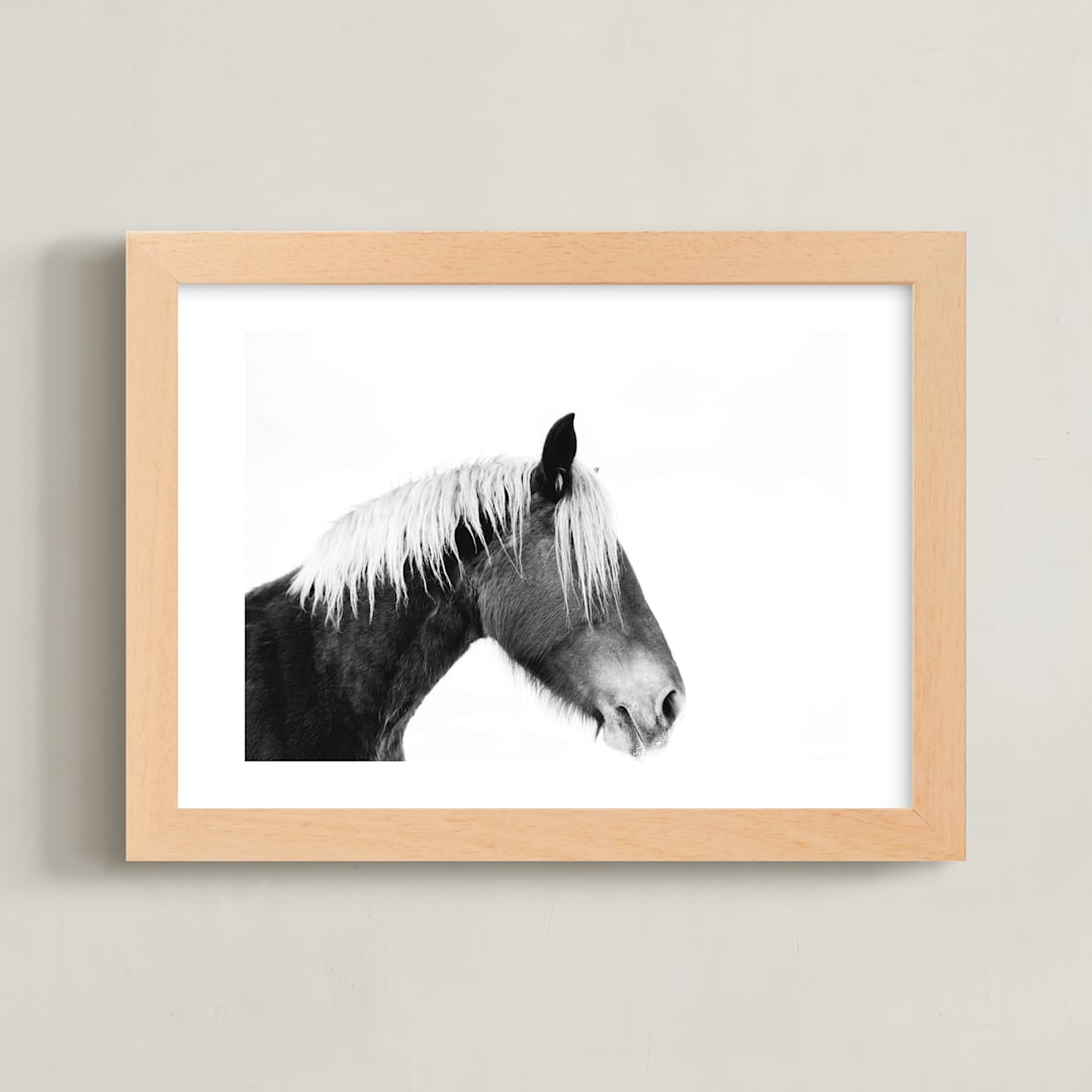 "Ansel" - Art Print in Black White by Amy Carroll - Framed