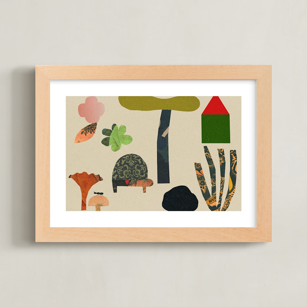 "On the Ground 3" - Art Print in Sand by Sumak Studio - Framed