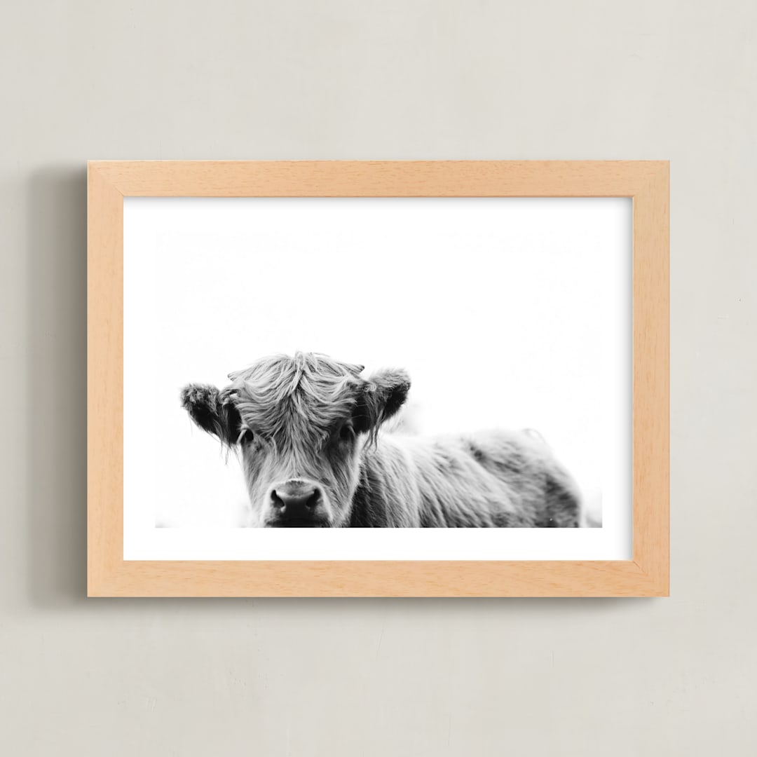 "Leon" - Art Print in Black White by Amy Carroll - Framed